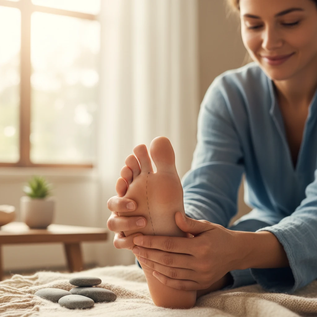 Self-Reflexology for Diaphragm Tension