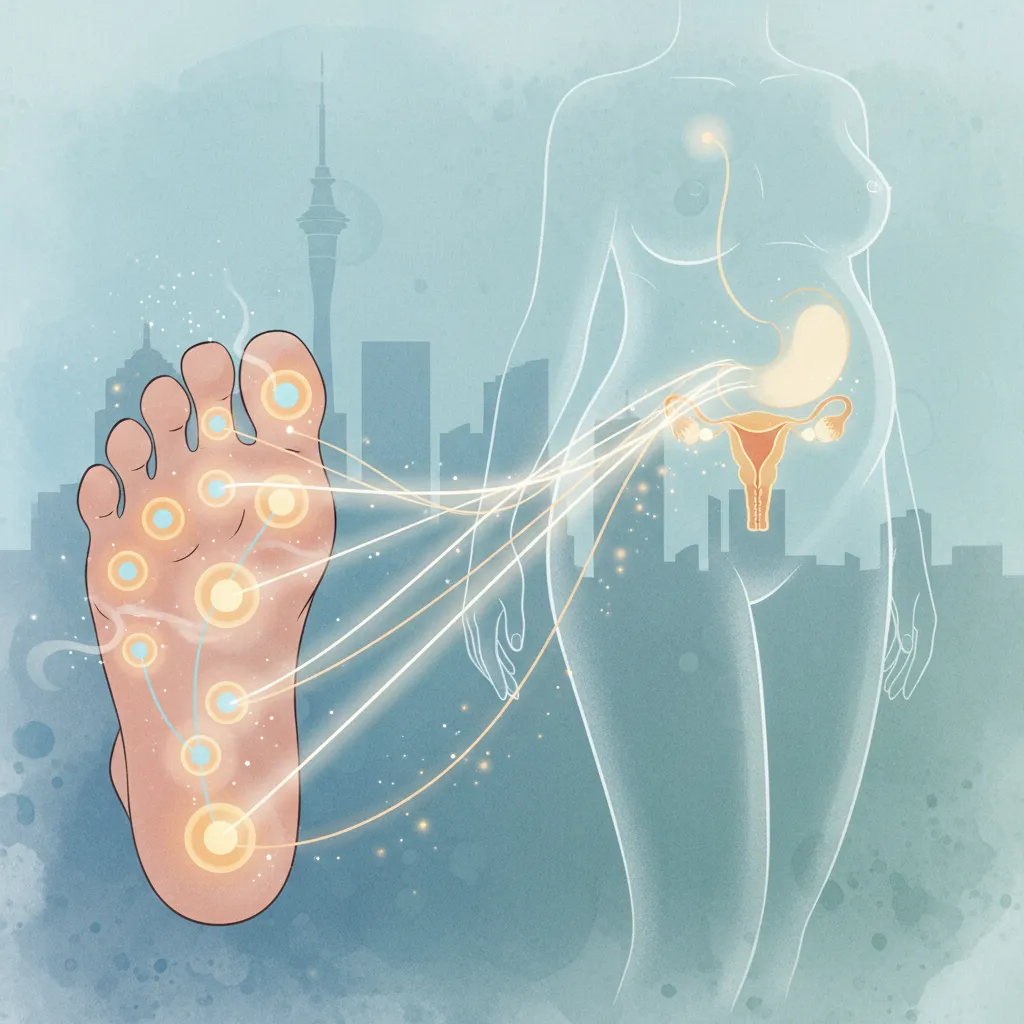 Reflexology points for labor preparation and pain relief
