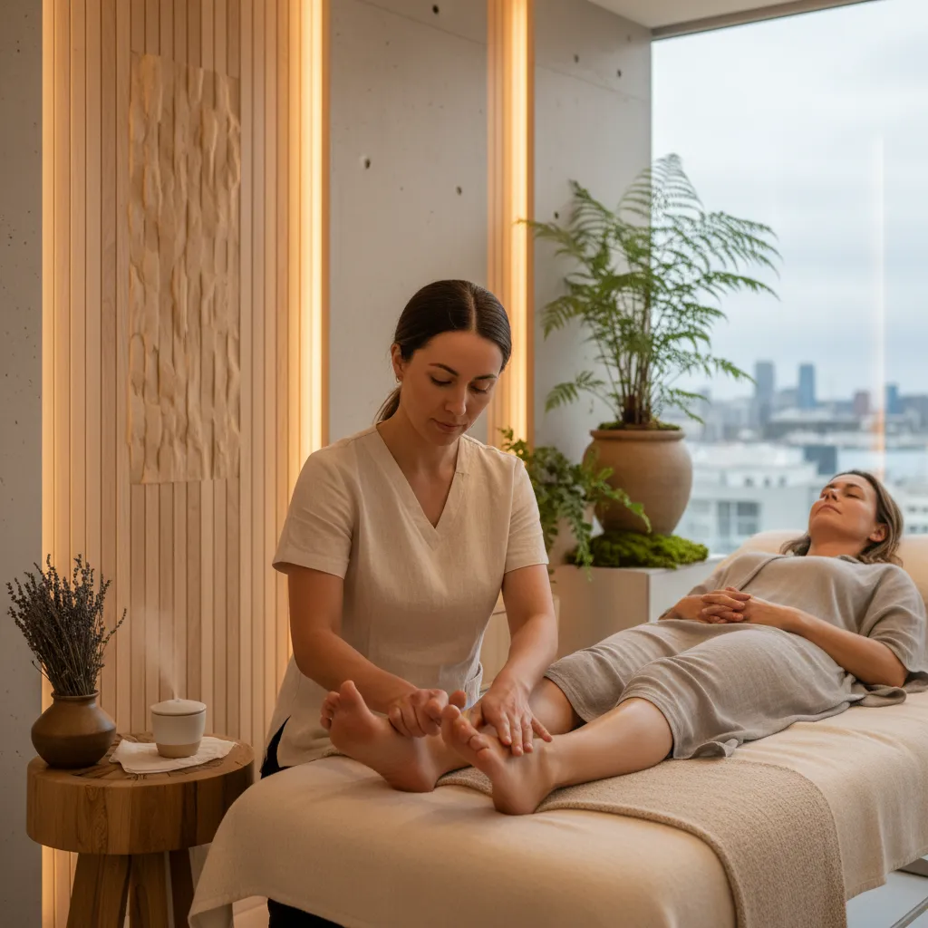 Reflexology session for chronic pain relief in Auckland