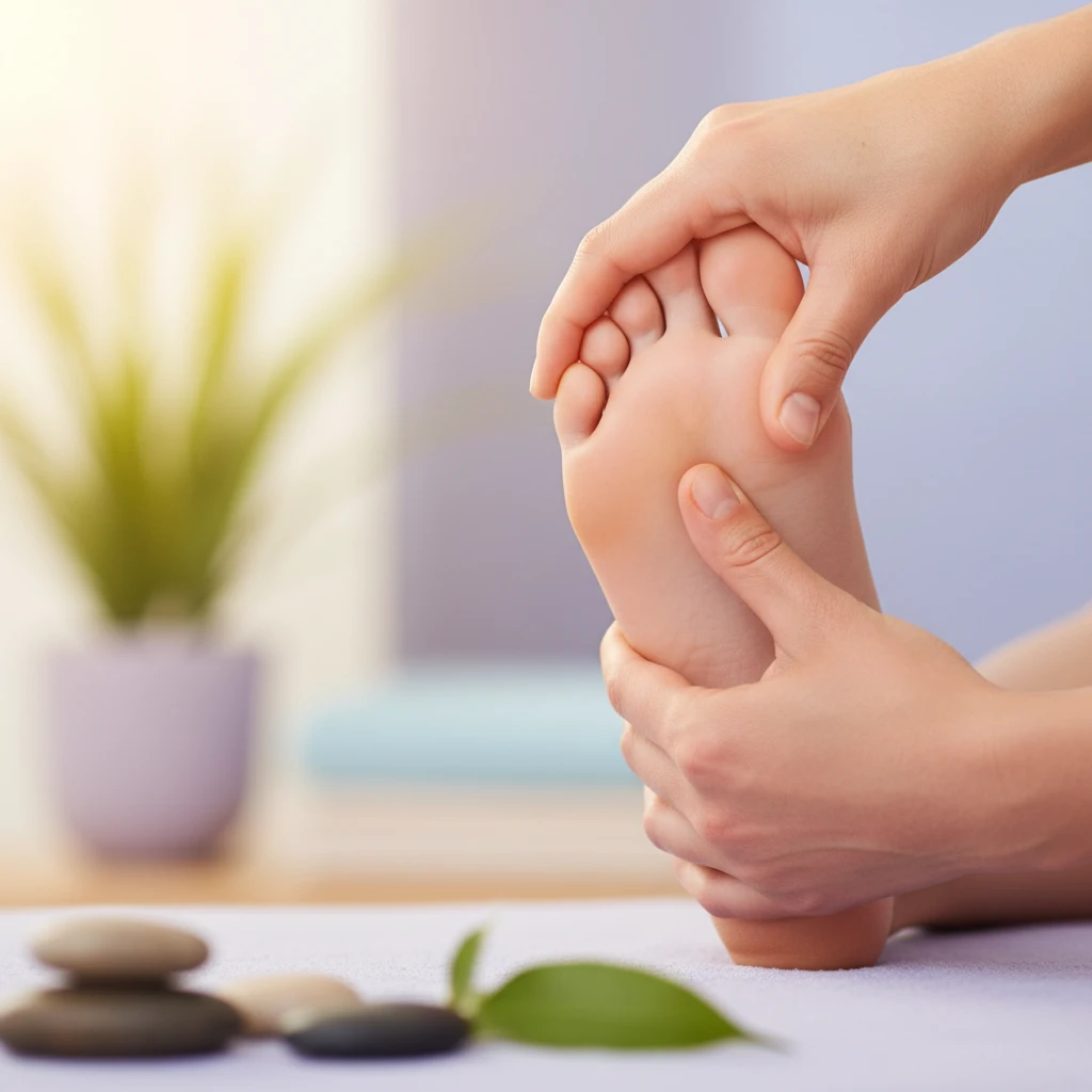 Self-application reflexology techniques for sleep