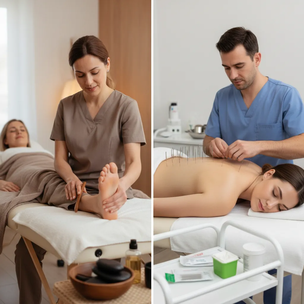 Reflexology and Acupuncture treatment comparison