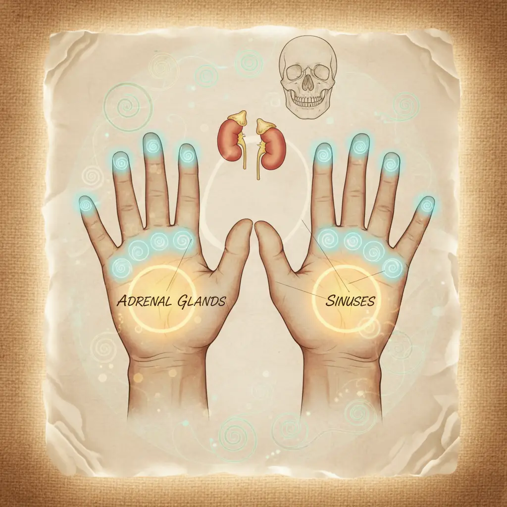 Hand Reflexology Points Diagram
