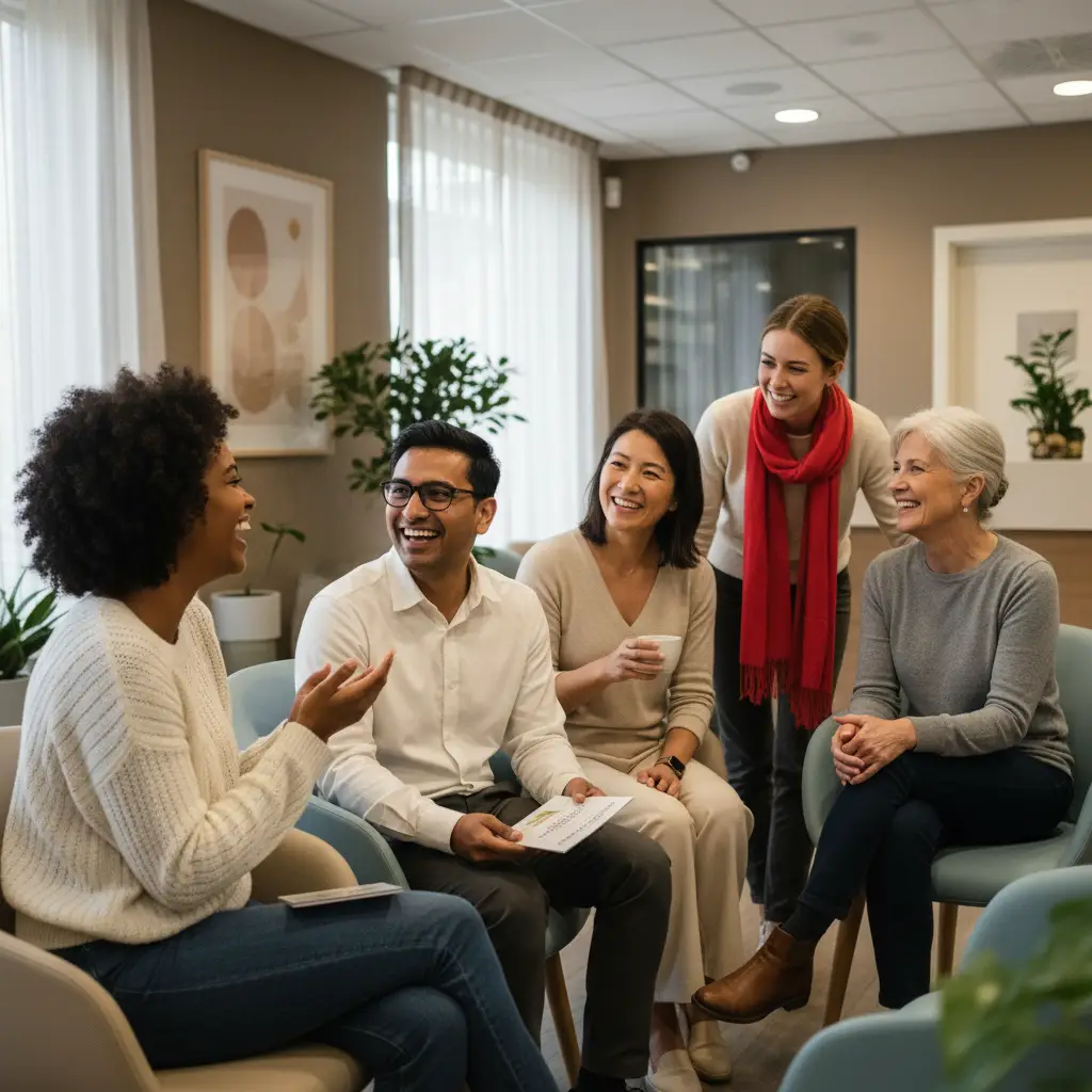 Clients sharing positive reflexology experiences and testimonials