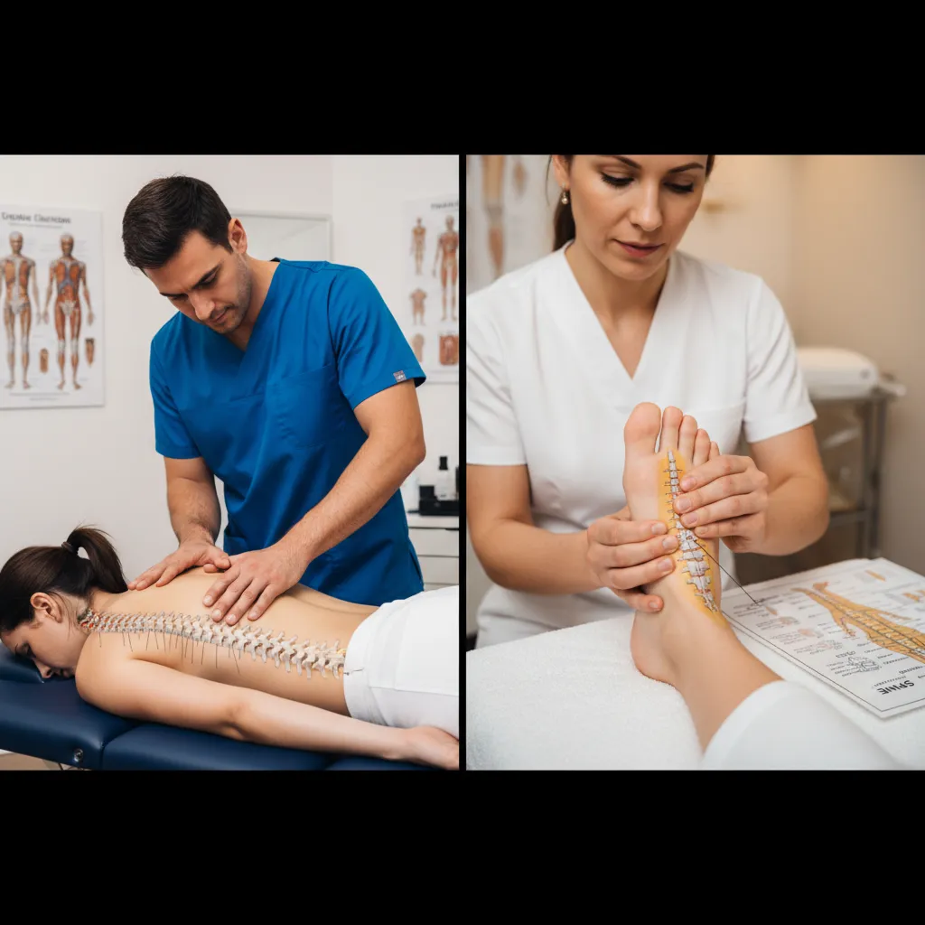 Chiropractic and reflexology combination therapy