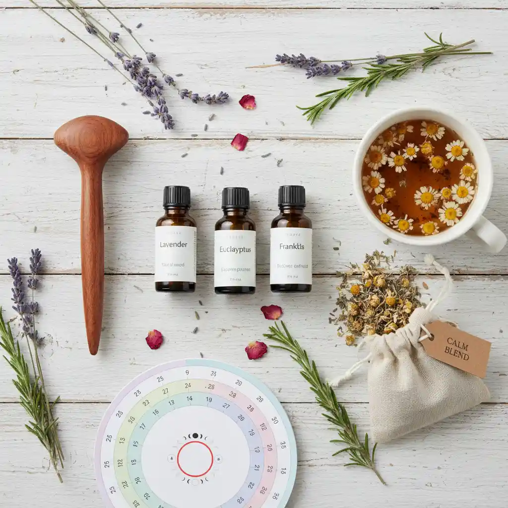 Holistic menstrual health toolkit with reflexology tools