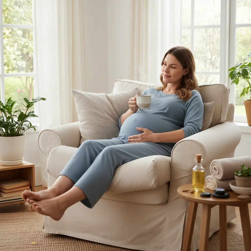 Post-reflexology relaxation and hydration