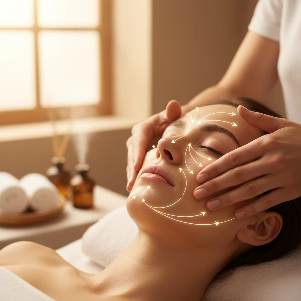 Facial reflexology technique for sinus drainage